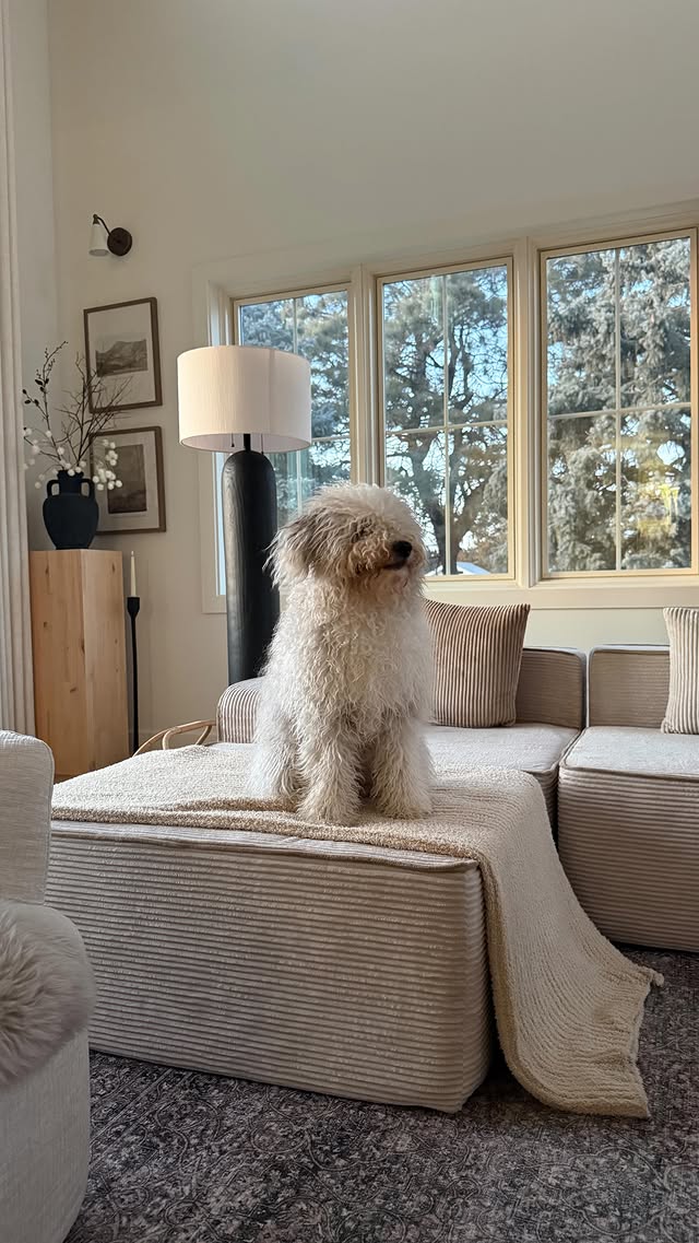 Instagram post by @simply40north for LUXOME. Caption reads: [...] softest bath robe and blanket ever from....