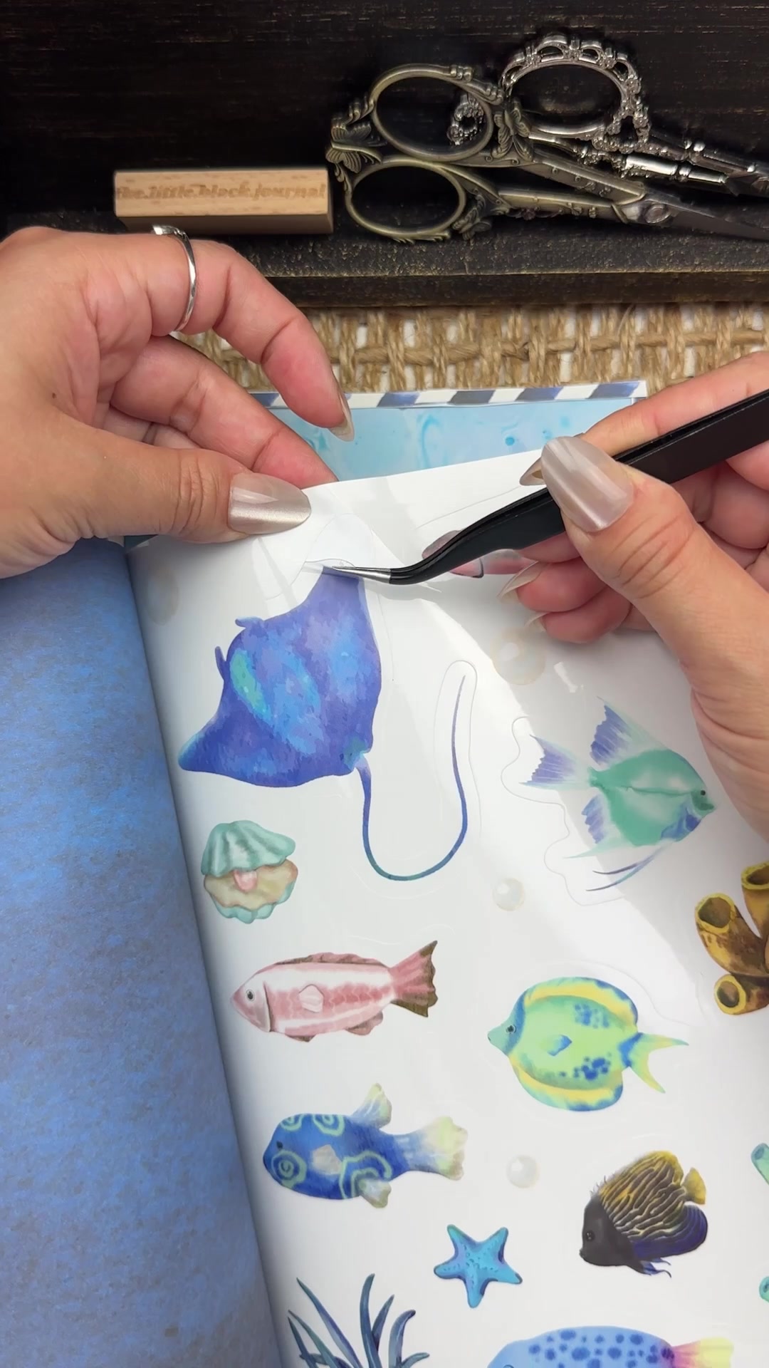 TikTok post by @the.little.black.journal for Grabie Art. Caption reads: [...]  This beautiful collage book is from....