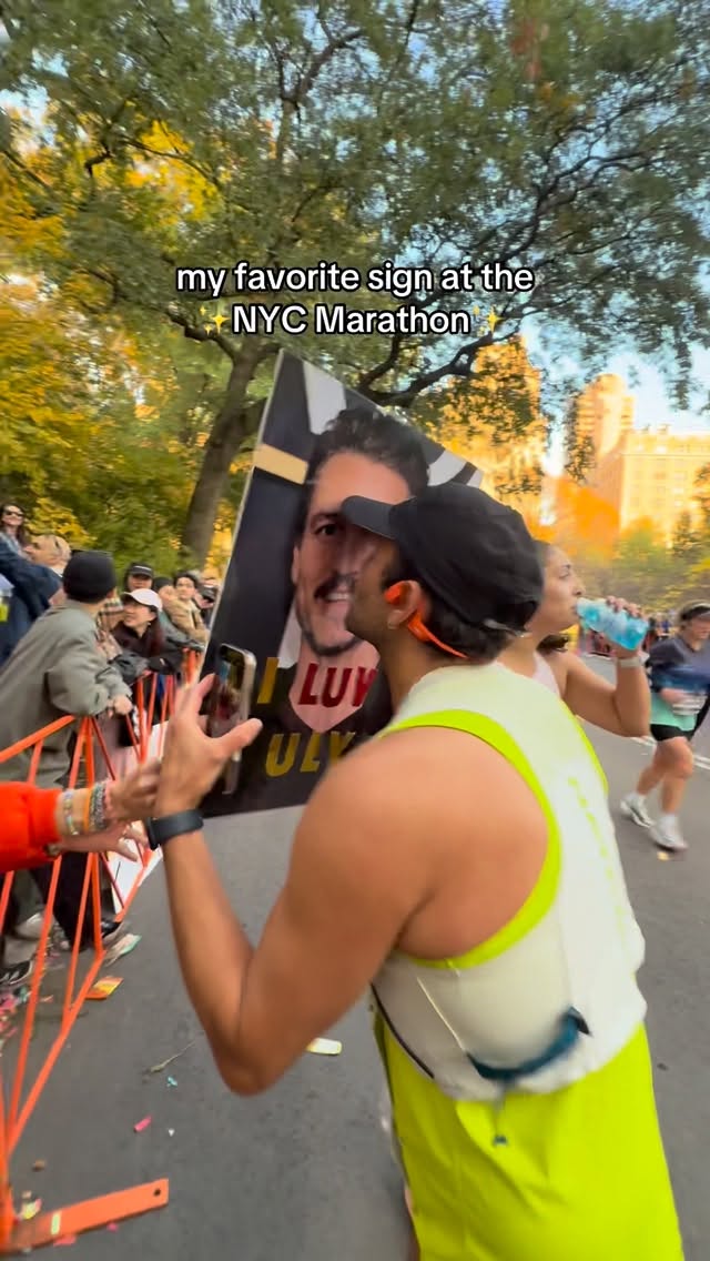 Instagram post by @ulyandernesto for Strava. Caption reads: he always supports me @strava.