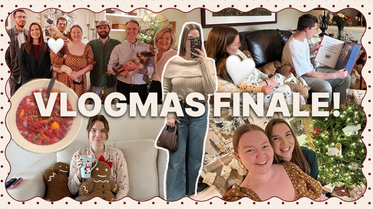 YouTube post by @lindseyhughes for Nuuly. Caption reads: VLOGMAS WEEK 4 | my favorite vlog EVER 🎁🎄✨.