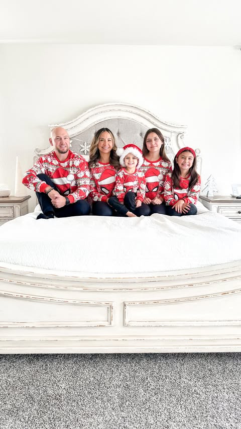 Instagram post by @kristinaandco_ for PatPat. Caption reads: [...] into the holidays like… 🕸️🎄❤️

Our....