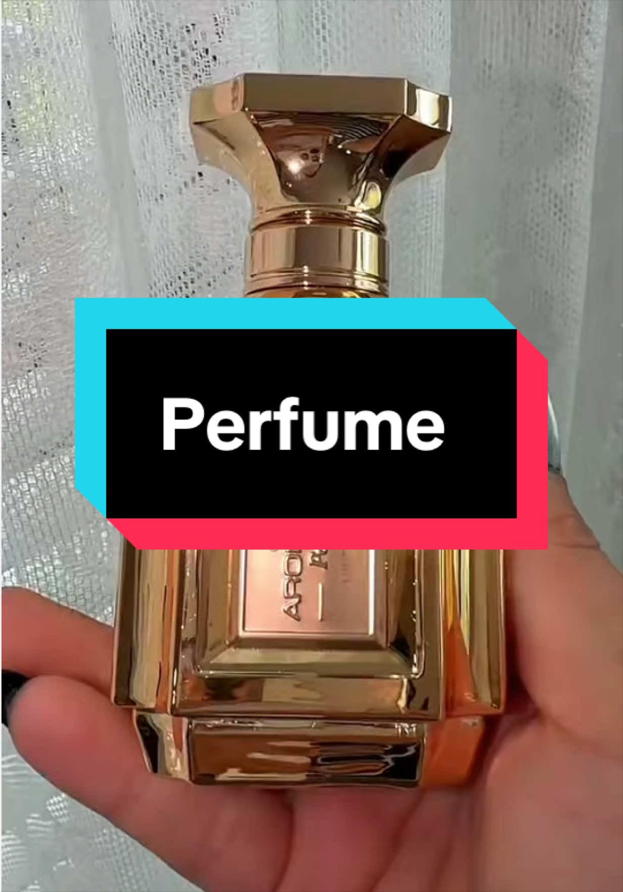 TikTok post by @fashionlove.88 for Aroma360. Caption reads: Perfume Aroma360 Gold #DealsforYouDays [...].