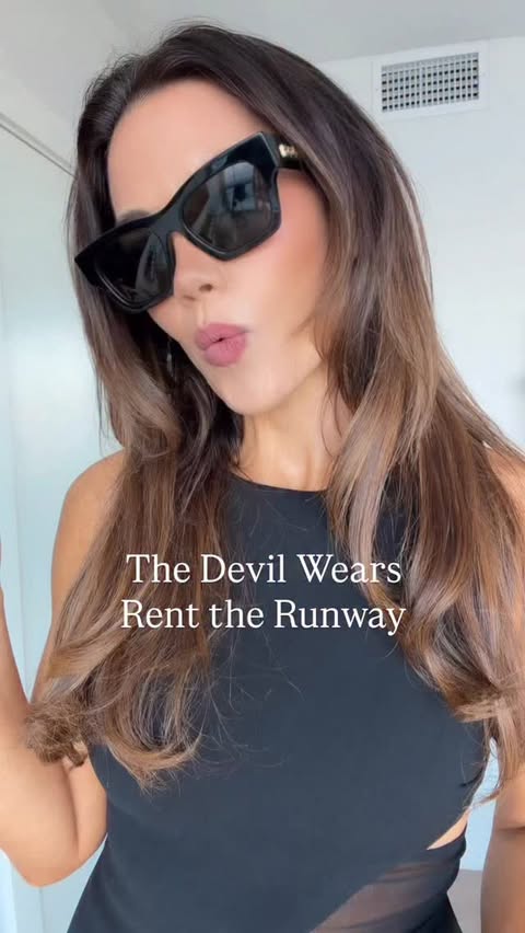 Instagram post by @itsmelissaferrara for Rent the Runway. Caption reads: [...] which look you like best 👇👇👇 Rent the....