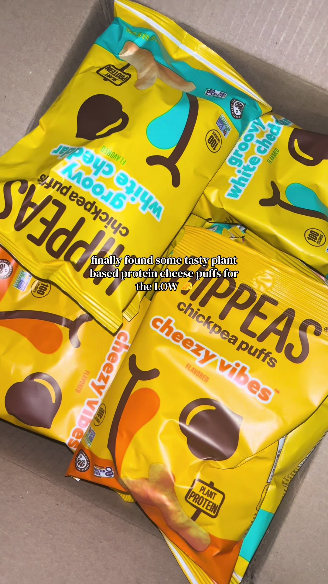 TikTok post by @subuwumary for HIPPEAS. Caption reads: Such a good price too 💛 @HIPPEAS Snacks #snack....
