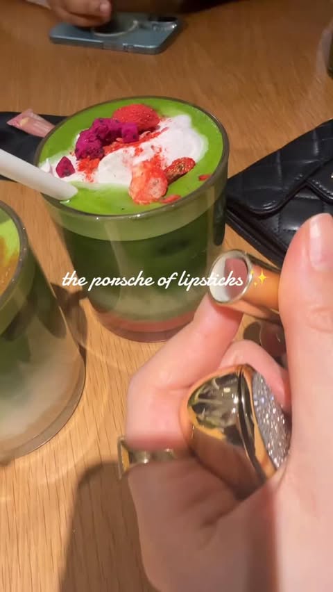 Instagram post by @fashionby_ac for Guerlain. Caption reads: [...] of lipsticks 🪩✨💖

#münchen #lip #lipstick....