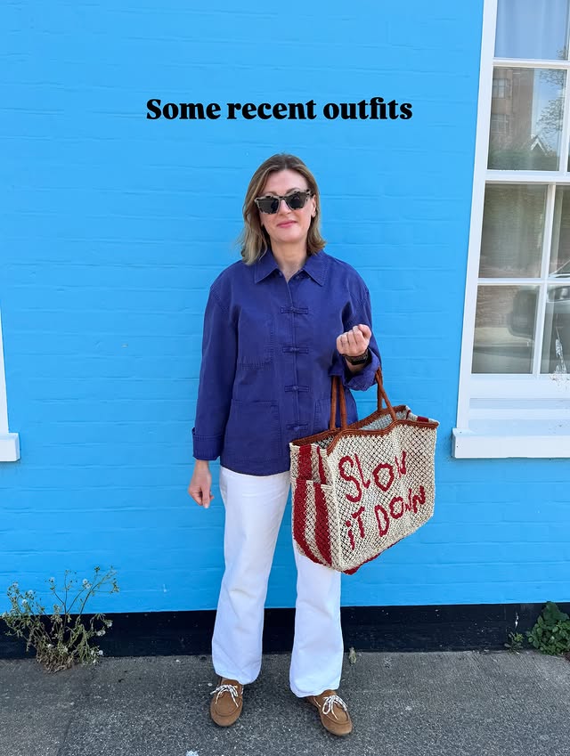 Instagram post by @emmapaton___ for ARKET. Caption reads: Some recent Spring lewks 😎 Sunny days have been....