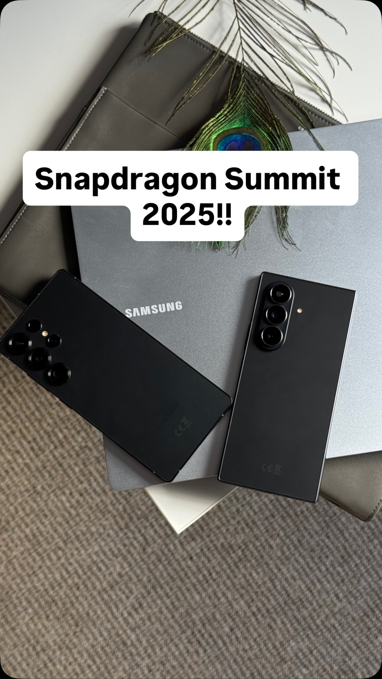 Instagram post by @peacockinsidetech for Qualcomm. Caption reads: #gifted_by_snapdragon : What snapdragon powered....