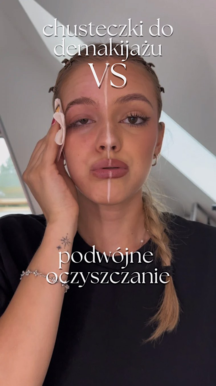 Instagram post by @wiktoria.lackaa for Yepoda. Caption reads: [współpraca reklamowa] ✨ Glass skin w minutę? TAK!....
