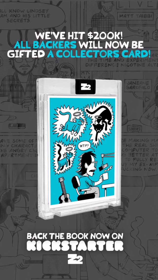 Instagram post by @marcmaron for Kickstarter. Caption reads: [...] our backers for getting the ‘WTF is a....