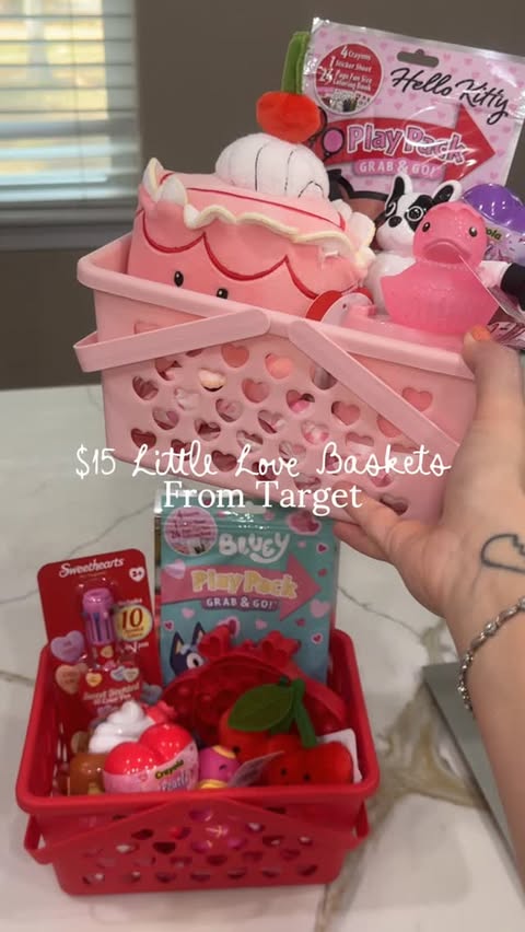 Instagram post by an influencer for Target. Caption reads: Grab these Target dollar spot kids Valentines....