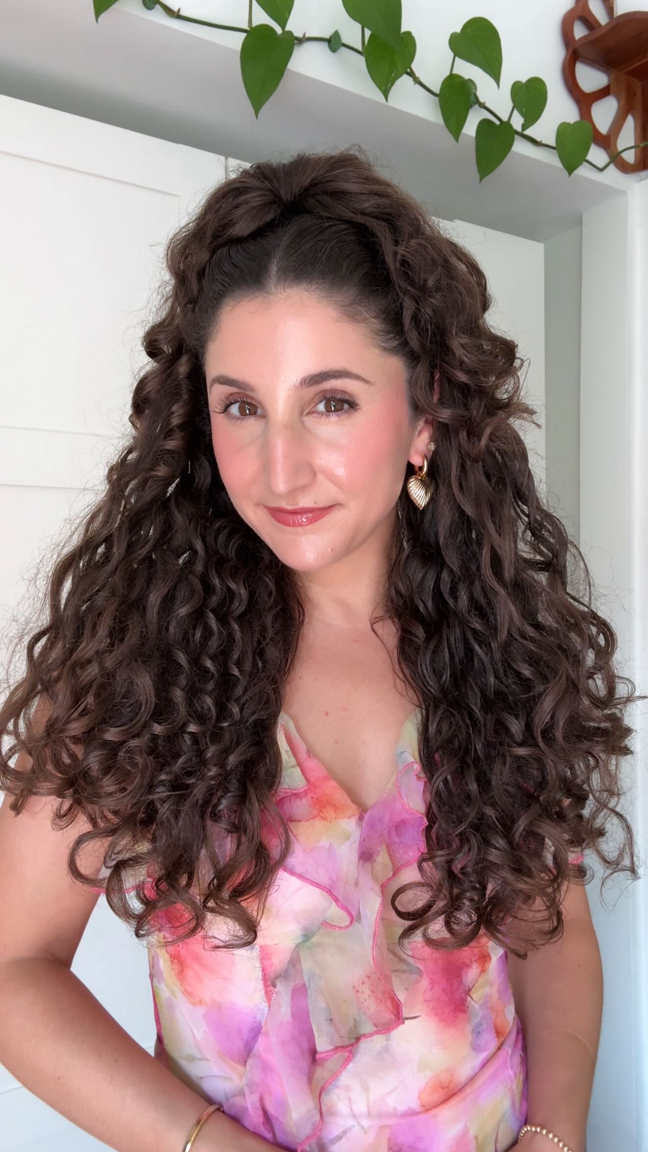 Instagram post by @laurenpiluso for Politics and Prose. Caption reads: Curly hairstyle inspo for wedding season 🤍 @prose....