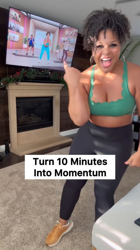 Instagram post by @thecurvygirltrainer for BODi. Caption reads: What you do in the next 10 minutes matters.
You....