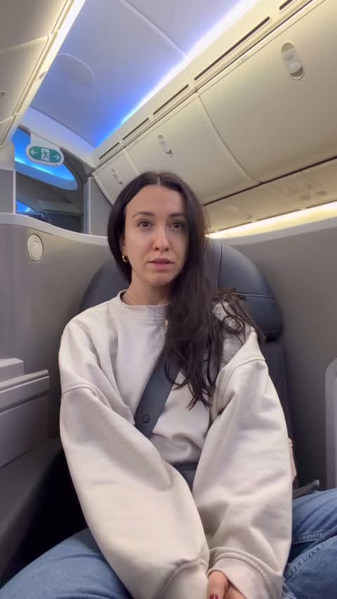 Instagram post by @beccabastos for American Airlines. Caption reads: Jk couldn’t be me on an @americanair flight with....