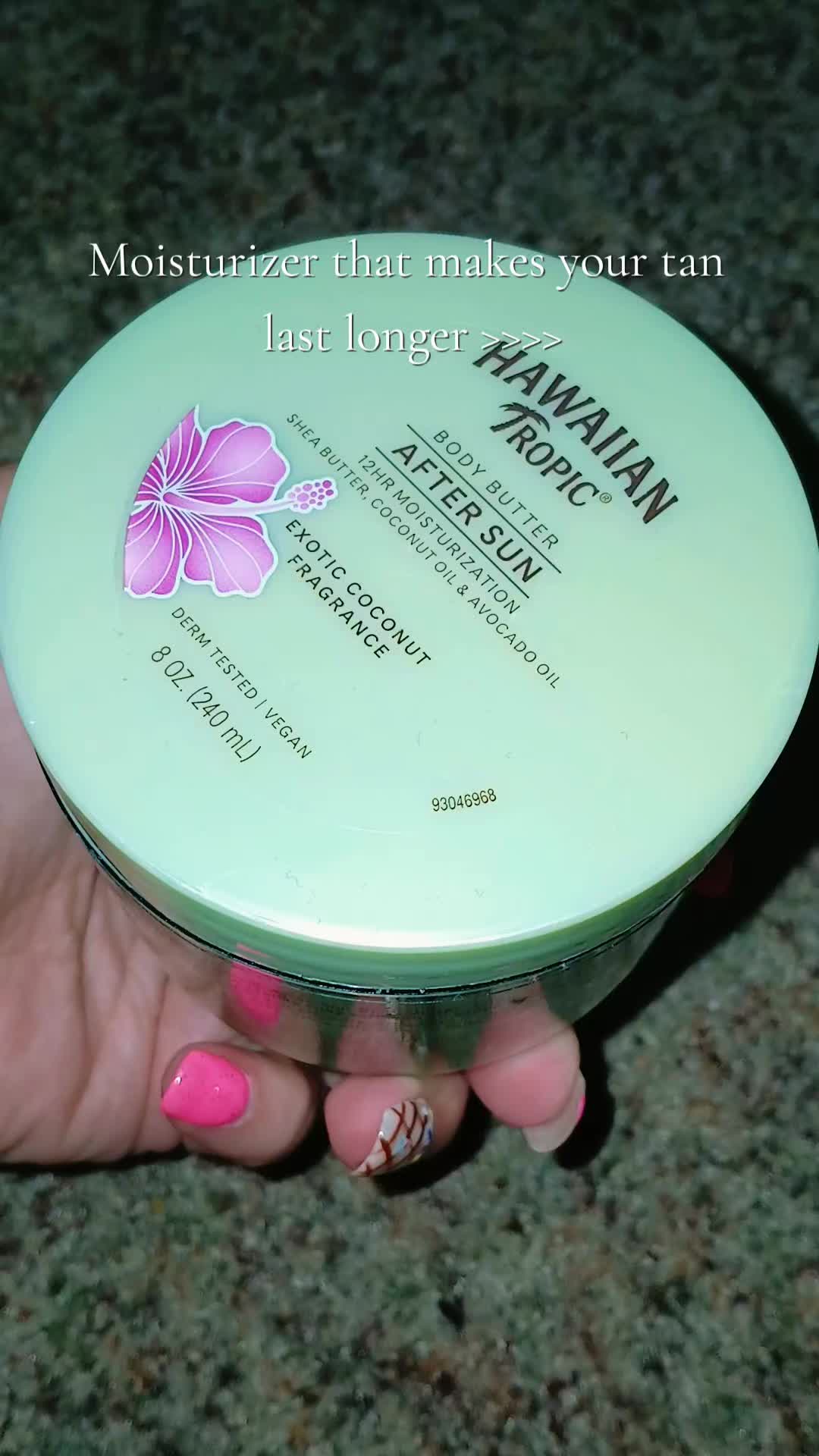 TikTok post by @mama16181 for Hawaiian Tropic. Caption reads: @Hawaiian Tropic #Hawaiiantropic #tanning [...].