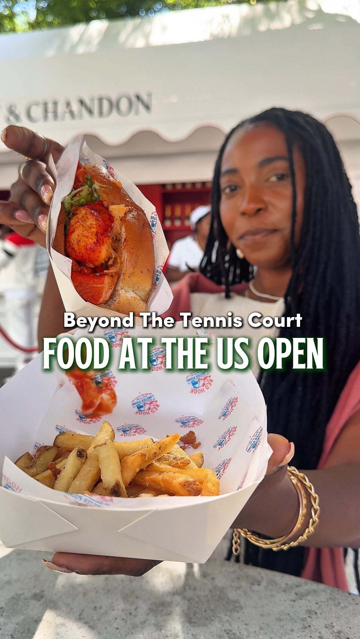Instagram post by @theexcursiondoctor for Thrillist. Caption reads: Food And Cocktail Crawl At The US Open @usopen....