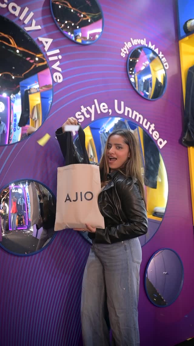 Instagram post by @unnatipatwa for AJIO. Caption reads: #AD | AJIO said dress well, Spotify said dance....