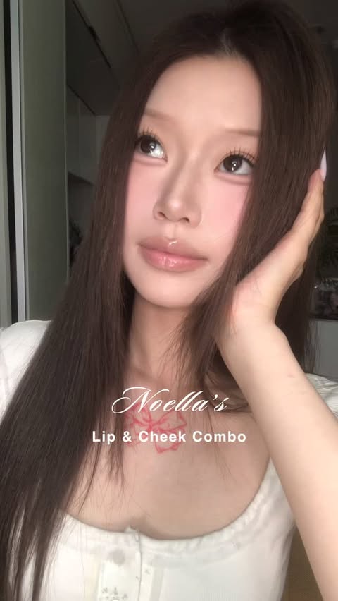 Instagram post by @amiyameinoella for Dear.AI. Caption reads: Noella’s Lip & Cheek Combo #19 @clio_official....