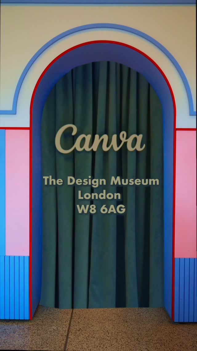 Instagram post by @vine.fits for Canva. Caption reads: [...] into the world of Wes Anderson with the....