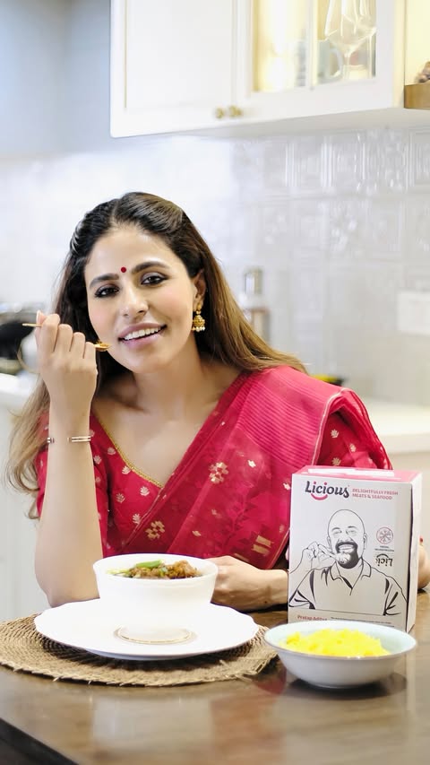 Instagram post by @chickandchique for Licious. Caption reads: [...] with tender, juicy mutton from....