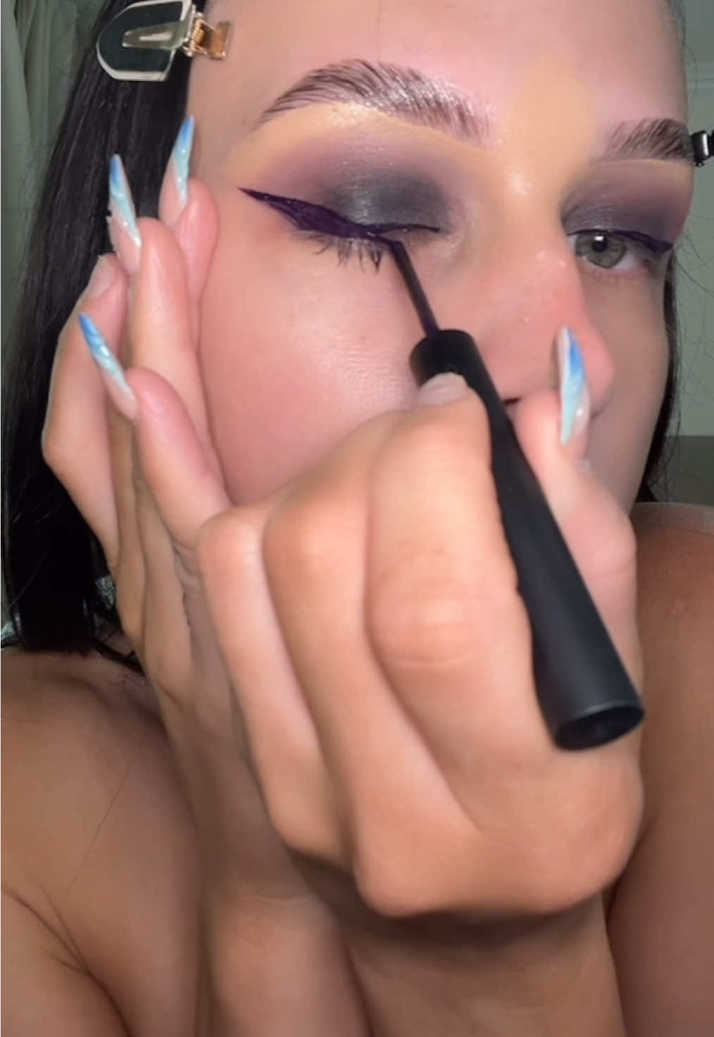 TikTok post by @jessi.lee for Ulta Beauty. Caption reads: #NYXCosmeticsPartner is this my makeup look??....