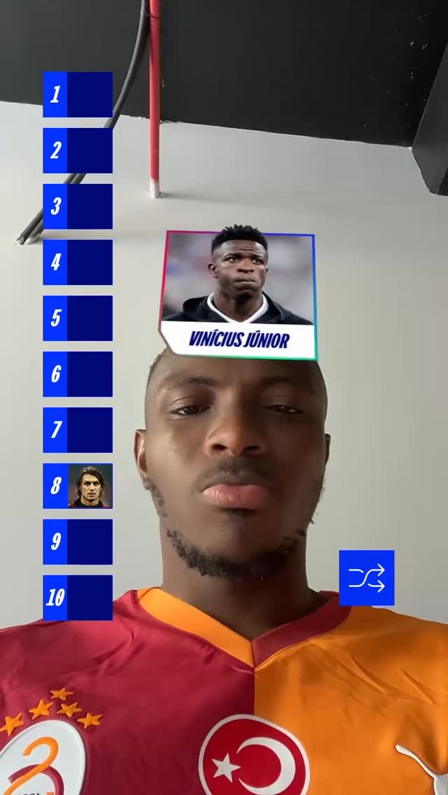 Instagram post by @galatasaray for UEFA EURO. Caption reads: Victor Osimhen blind ranking 👀

#UCL.