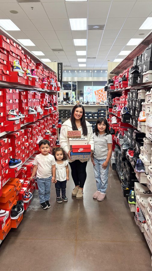 Instagram post by @ikefamilychaos for Rack Room Shoes. Caption reads: [...] you’ll absolutely adore from....