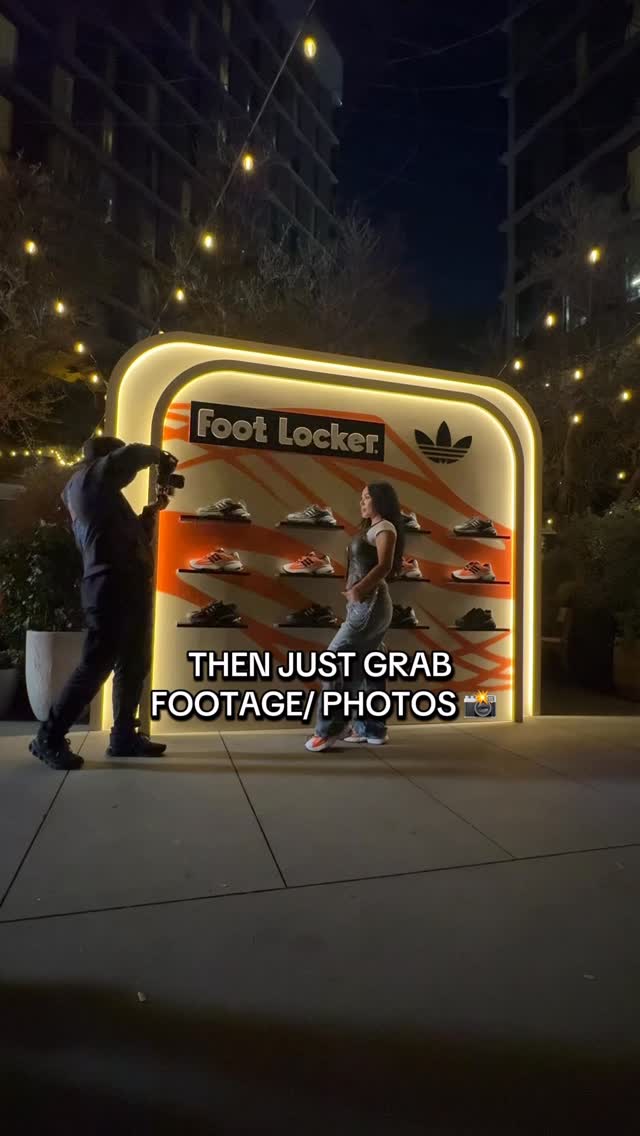 Instagram post by @_tonydeleon for Foot Locker. Caption reads: [...] WITH HER AT THIS SEEDING SUITE FOR....