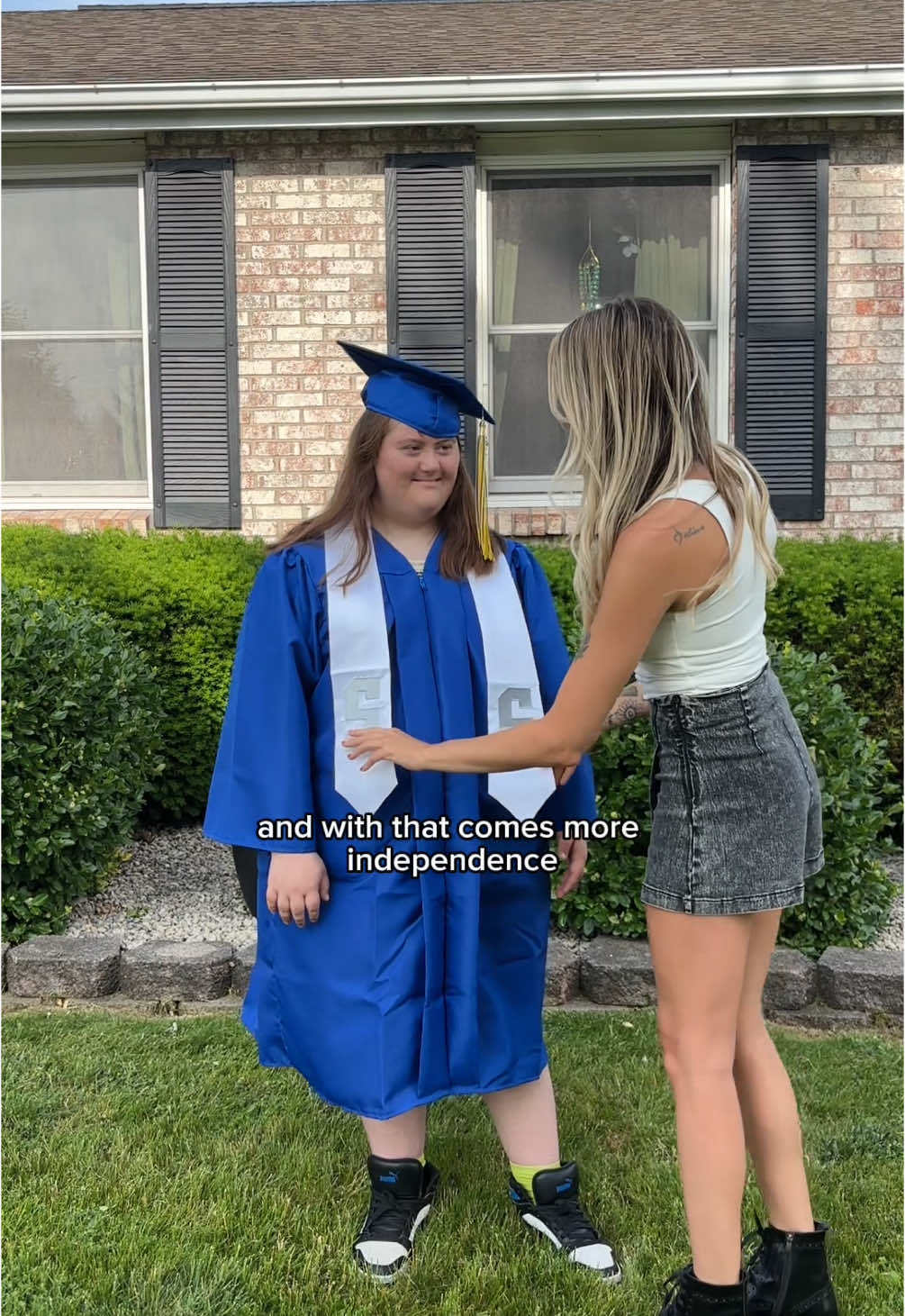 TikTok post by @sar_carolyn for Enabot. Caption reads: College loading…🥹📚🎓 @Enabot #Enabot....