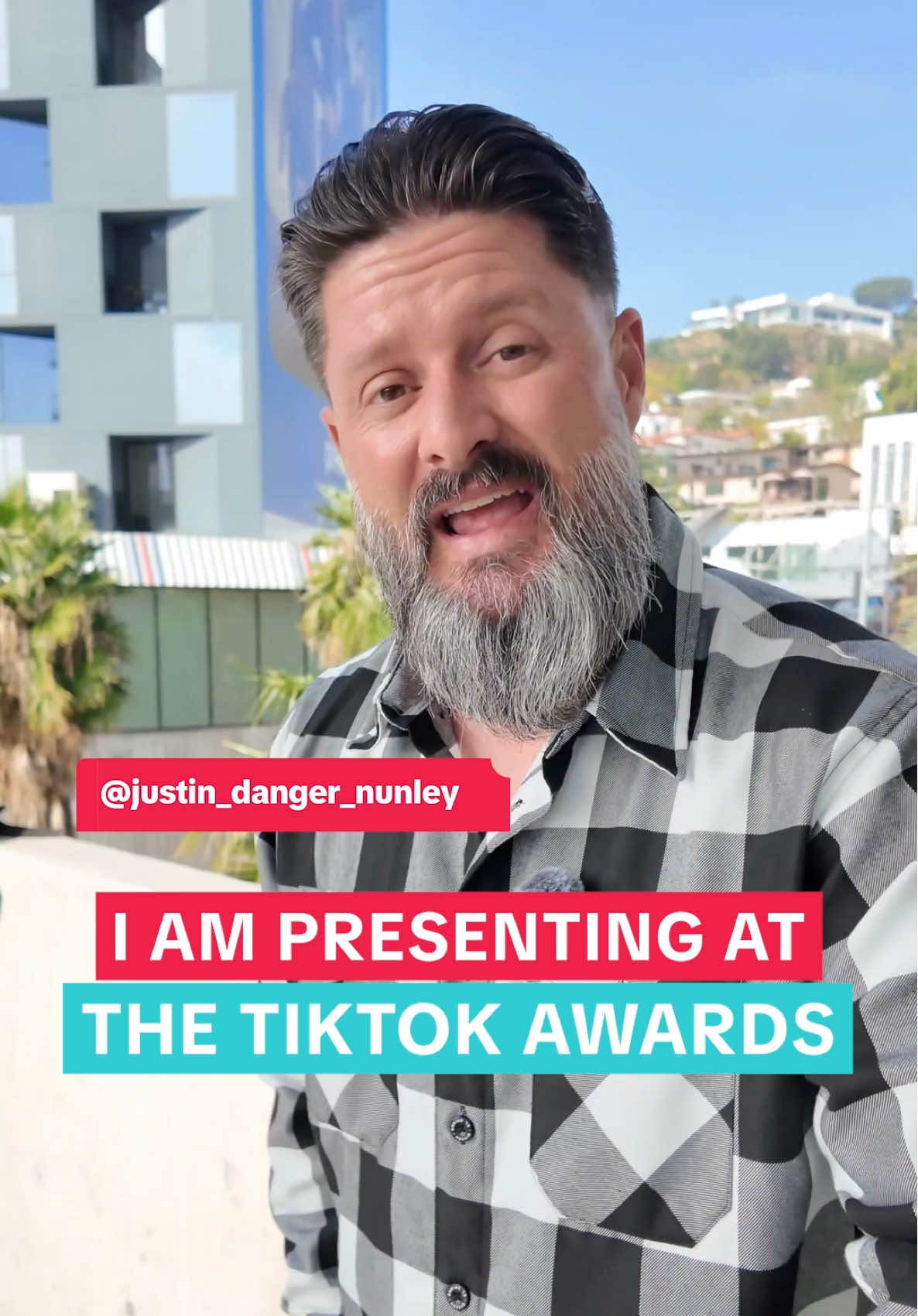TikTok post by @justin_danger_nunley for Tubi. Caption reads: [...] to watch it live at 6PM PT on TikTok and....