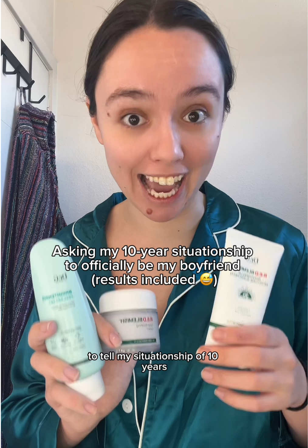 TikTok post by @loulouorange for Dr.G. Caption reads: #1 skincare brand in Korea ➕ Clear skin confidence....