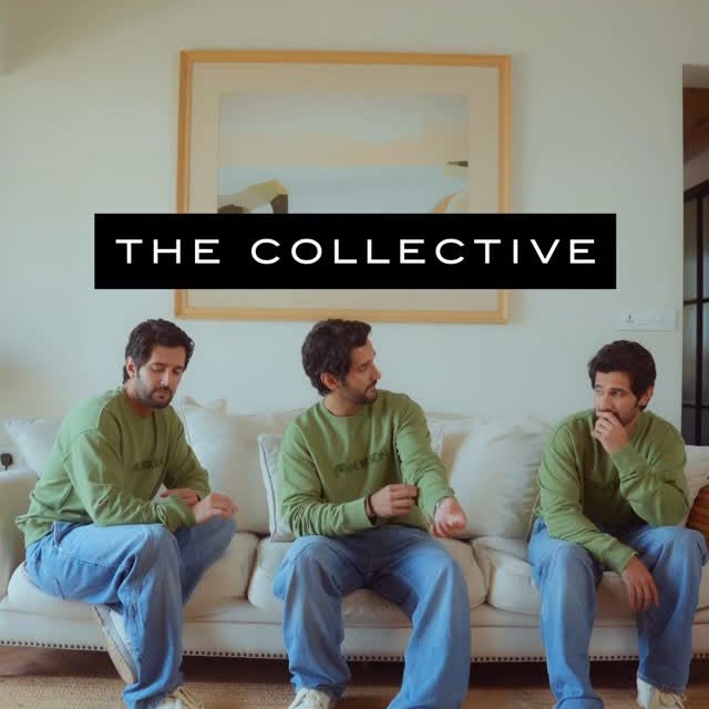 Instagram post by @adityaseal for The Collective. Caption reads: Where playful meets polished — stepping into the....