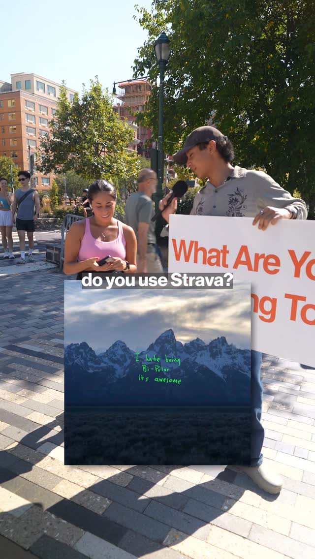 Instagram post by @shanonthestreet for Strava. Caption reads: What Are NYC Runners Listening To? I hope they’re....