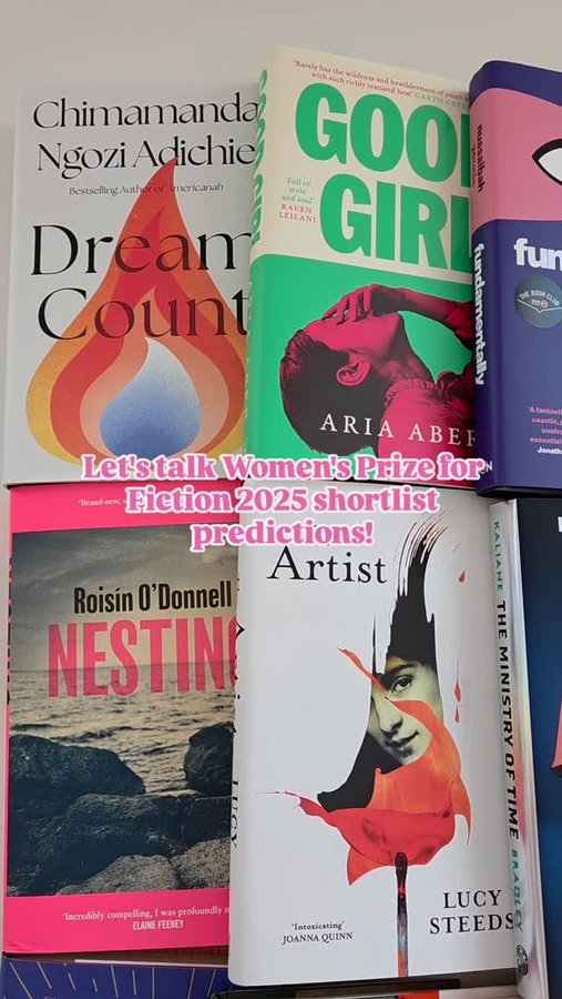 Instagram post by @whatsallyreadnext for Women's Prize. Caption reads: [...] list for this year's @womensprize for....