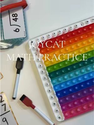 TikTok post by @daniaestefanyyy for JoyCat. Caption reads: [...] math practice, and classroom learning.....
