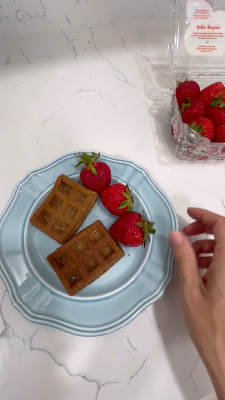 Instagram post by @courtneylivin for Eat Evergreen. Caption reads: [...] waffles are now available at target!....