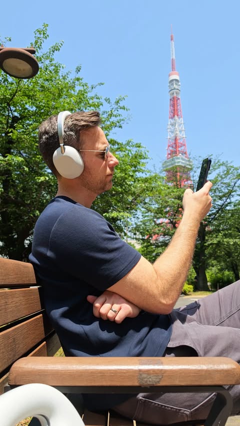 Instagram post by @thetechchap for Sony UK & Ireland. Caption reads: ok new headphones… FIRST song you listen to?? 🎧....