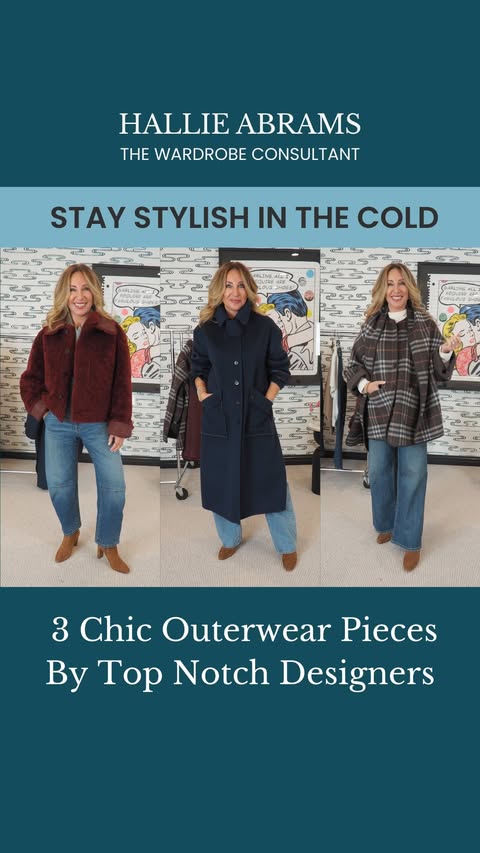 Instagram post by @thewardrobeconsultant for Fabrique. Caption reads: Cold weather, but make it chic! ❄️🧥If you’re....