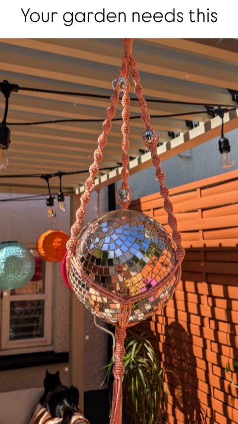 Instagram post by @thatruralhome for George at Asda. Caption reads: [...] - @knotandtasseluk Disco ball -....