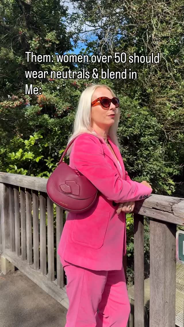 Instagram post by @fearlessat50 for Lulu Guinness. Caption reads: ad - Recently I’ve been told over and over again....