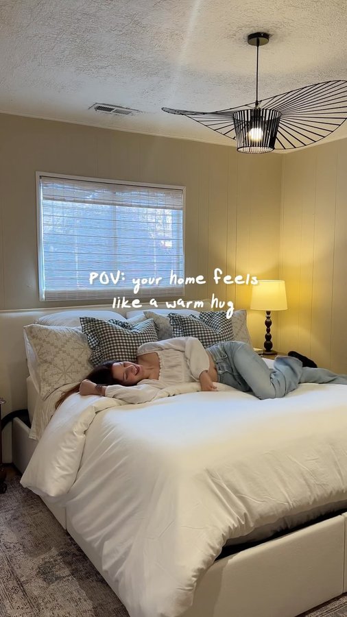 Instagram post by @daryakaras for Sixpenny. Caption reads: [...] corners is our Neva storage bed from....