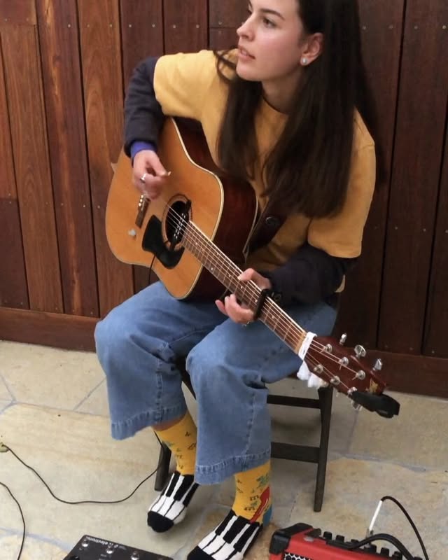 Instagram post by @stephstringsmusic for Happy Socks. Caption reads: @happysocks have done it again!! 🤩 thanks for my....