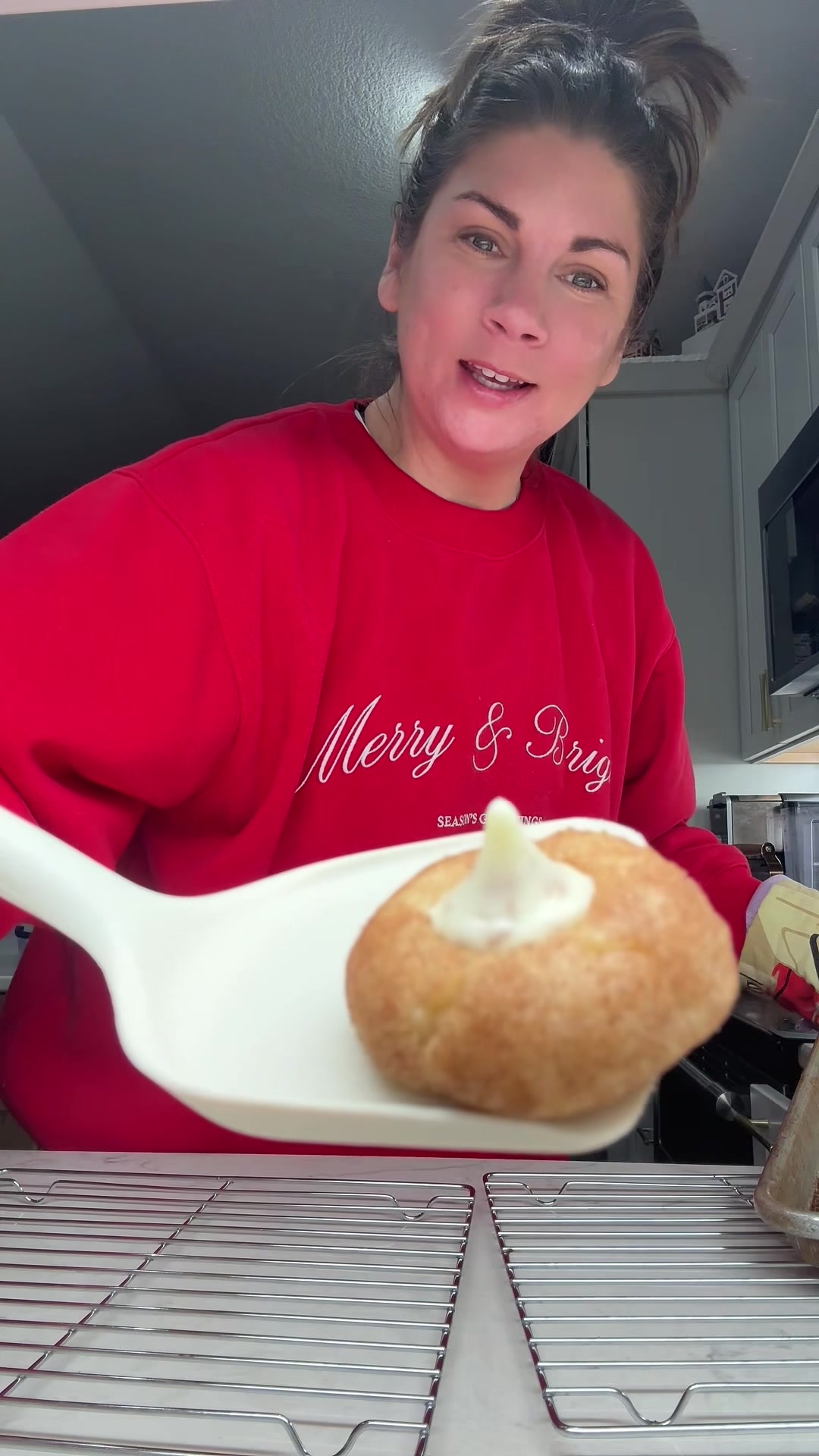 TikTok post by @kelsey.meyers for Hersheyland. Caption reads: Who wants to see a cookie exchange haul?....