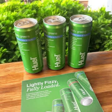 Instagram post by @jannerfoodie for Slimming World. Caption reads: Did you know that @huel Daily Greens now comes in....