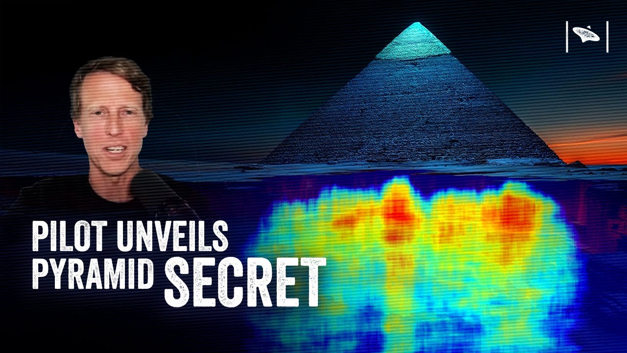 YouTube post by @ChrisLehtoF16 for OpenSea. Caption reads: Pilot Probes Pyramid Depths: Hidden Machines?.