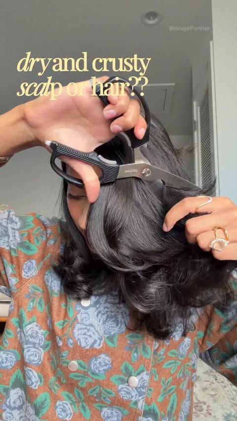 Instagram post by @neha.dharma for Biolage. Caption reads: [...] hair are begging you to hydrate them....