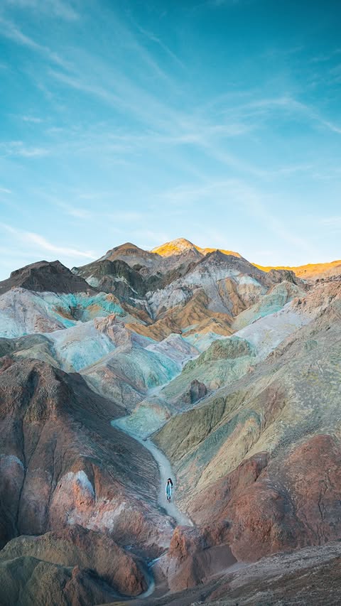 Instagram post by @dawnnpark for Travel Nevada. Caption reads: Death Valley’s most iconic stops are all close....