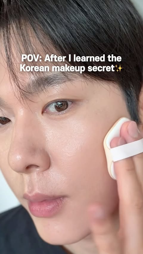 Instagram post by @aiden_parkk for HEVEBLUE. Caption reads: [...] starts with your skincare. 🇰🇷✨ Meet....
