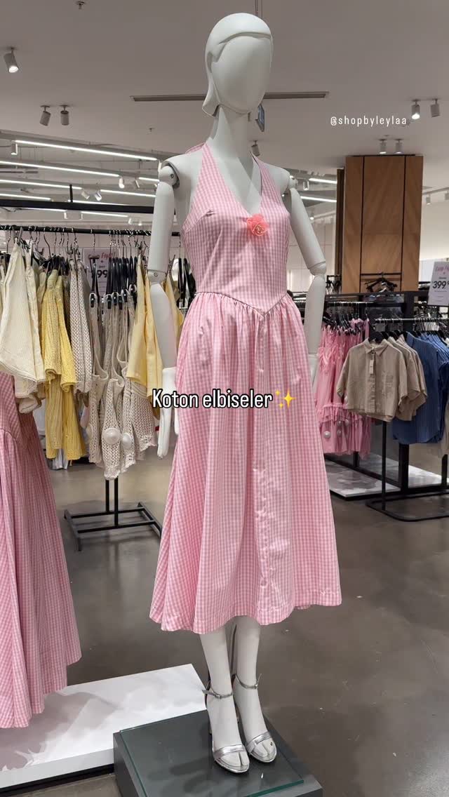 Instagram post by @shopbyleylaa for Koton. Caption reads: 🫠💘😍 
#reklam #koton #kotonelbise #elbise....