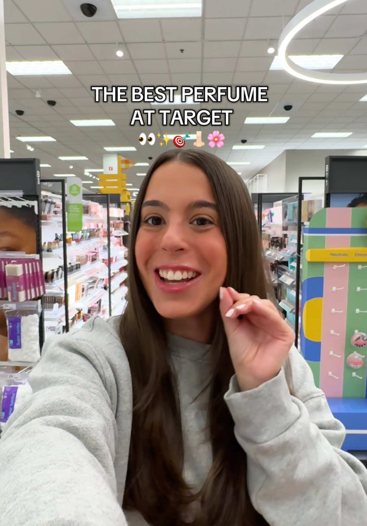 TikTok post by @sheshortsweet for Good Chemistry. Caption reads: [...] #targetfinds #perfumetok #shopwithme....