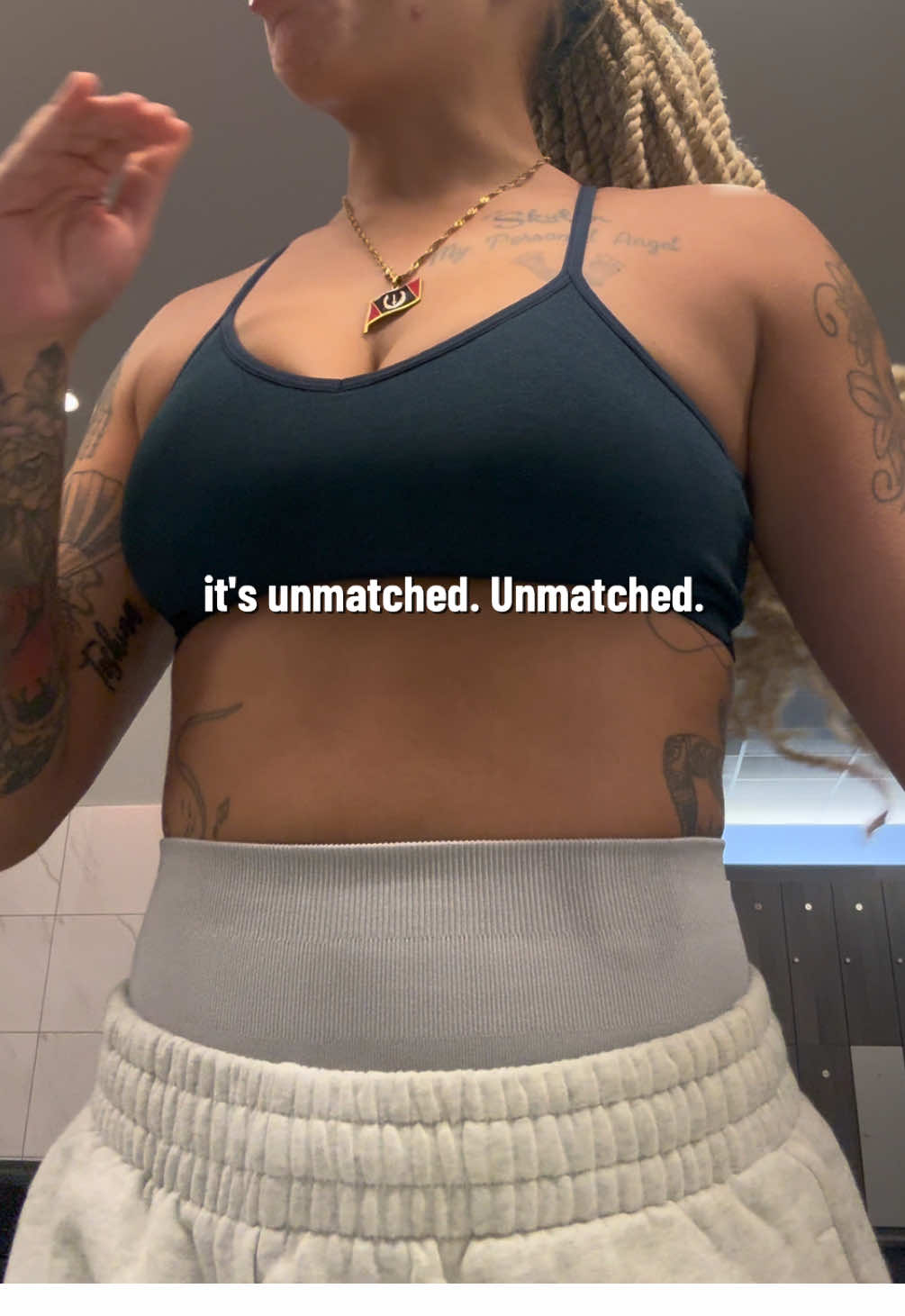 TikTok post by @mamadee_ for Gymreapers. Caption reads: [...] she said “the quality is unmatched”....